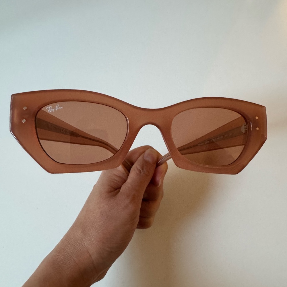 Ray-Ban Sunglasses RB4430 ZENA 6778/7 Cannella Cloudy Shiny Frames Orange Lenses - Picture 11 of 16